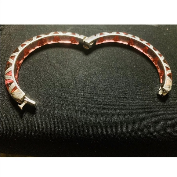 SOLD!!!Angelique De Paris Bamboo 925 Bangle Bracel - Picture 3 of 12